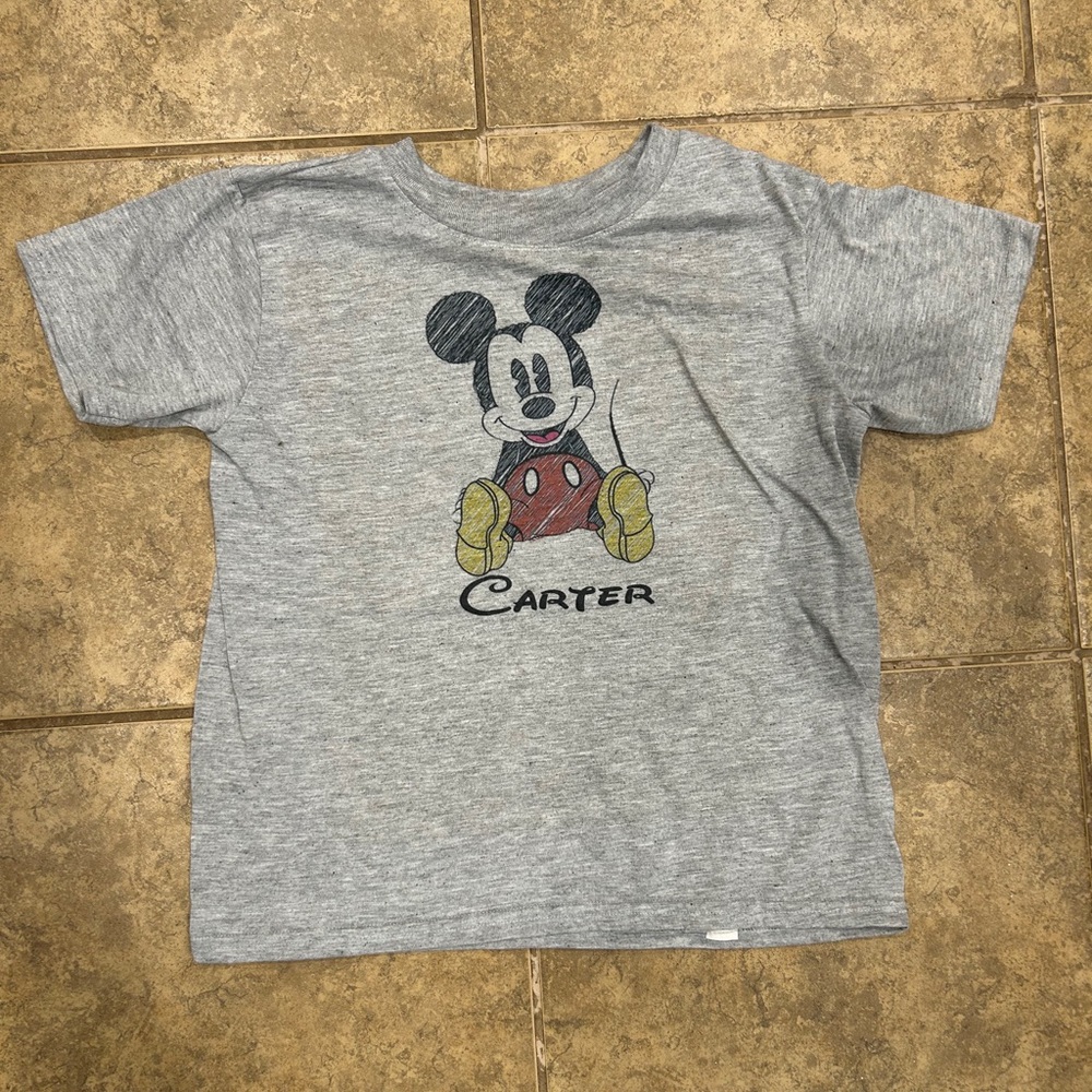 Disney Mickey Mouse baby tee with “Carter”